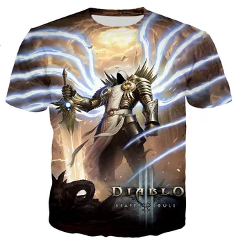 Diablo 3 Cover of Soul мъжки/женски Нови модни готини тениски с 3D принтом, ежедневни стилна тениска, градинска дрехи, блузи, директен доставка