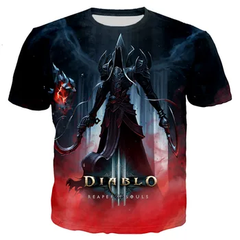 Diablo 3 Cover of Soul мъжки/женски Нови модни готини тениски с 3D принтом, ежедневни стилна тениска, градинска дрехи, блузи, директен доставка Изображение 2