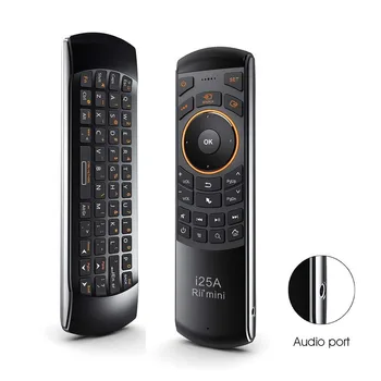 Rii Mini I25A Многофункционален Портативен 2,4 G Безжична Fly Mouse Руски Английски Клавиатура I25 Дистанционно Управление За Android TV Дистанционно УПРАВЛЕНИЕ TV BOX