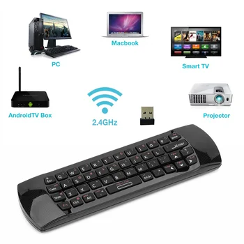 Rii Mini I25A Многофункционален Портативен 2,4 G Безжична Fly Mouse Руски Английски Клавиатура I25 Дистанционно Управление За Android TV Дистанционно УПРАВЛЕНИЕ TV BOX Изображение 2