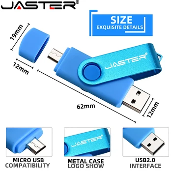 JASTER 3 в 1 USB флаш памет OTG Високоскоростна флаш-памет 64 GB 32 Г TYPE-C Адаптер Подарък карта памет Музикален Диск U Мини Кола USB на едро Изображение 2