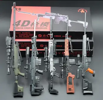1 бр. 1:6 Съберат Модел Пистолет с Покритие Снайпер SVD PSG-1 MK14 DSR-1 TAC-50 Комплекти от Оръжия За 12 