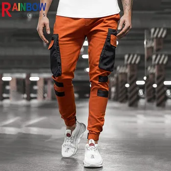 Rainbowtouches Карго Панталони 2021 Нови Мъжки Спортни Панталони За Отдих С Множество Джобове, Дишащи Бързо Съхнещи Панталони По-Високо Качество Изображение 2