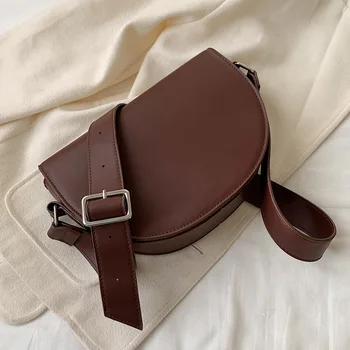Нова малка чанта 2022, Дамски Модни Луксозни и Висококачествени Ежедневни Проста Дива Универсална чанта-Месинджър, седельная чанта, ретро Чанта на рамото Изображение 2