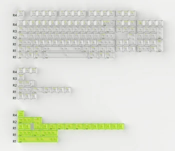 Материал КОМПЮТЪР профил череша капака на клавиатурата серия Fancylab T прозрачен 147 ключове за механична клавиатура
