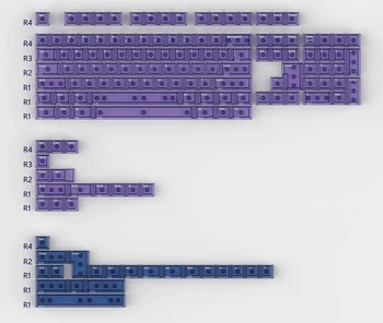 Материал КОМПЮТЪР профил череша капака на клавиатурата серия Fancylab T прозрачен 147 ключове за механична клавиатура Изображение 2