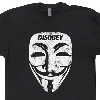 Тениска С Маска На Гай Фокс Анонимен Подчинява На Троллю Политическа V Компютърна Вендета Двоичен Код Анархия Сух Тениска