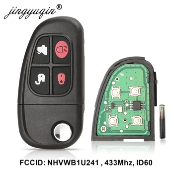 jingyuqin Взаимозаменяеми 315/433 Mhz Авто Флип-дистанционно управление за Jaguar X-Type и S-Type 1999-2009 XJ XJR 2002-2008 4D60 чип NHVWB1U241