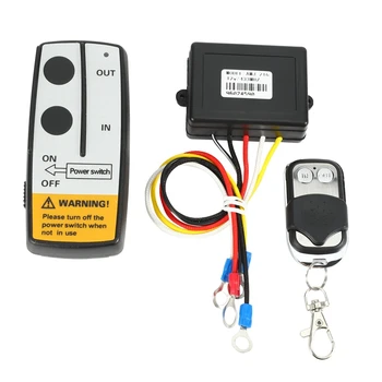 Телефонната слушалка на ключа комплект комплекта дистанционно управление безжичен лебедка 12V 50фут за камион Jeep SUV ATV Изображение 2