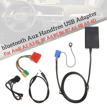 Автомобилен Bluetooth, Aux USB Адаптер Музикален Аудио Кабел Aux-in с Микрофон Високоговорител За Audi A2 A3 8L 8P A4 B5 B6 B7 A6 4B A8 4D