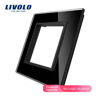 Livolo Луксозно бяло перлена кристалното стъкло, 80 mm * 80 mm, стандартът на ЕС, Единична стъклен панел за контакт стенен прекъсвач, VL-C7-SR-11 Изображение 2