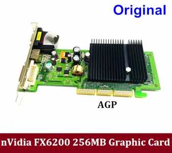 НОВОСТ за видео карта nVIDIA Geforce 6200 256M AGP 8X FX 6200 DDR2, VGA DVI AGP слот за Графична карта