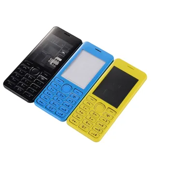 Пълен Корпус С две SIM-карти, Задния капак, Капака на Отделението за батерията, рамка, която Рамка + Клавиатура За Nokia Asha 206 2060, Калъф за Корпуса на