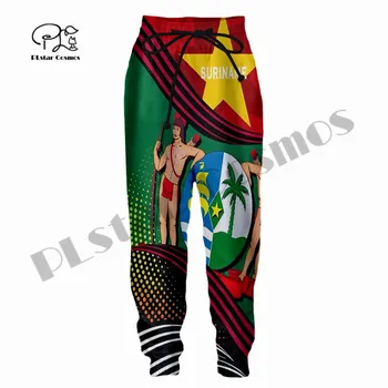 PLstar Cosmos 3Dprinted Флаг на Страната Суринам Ежедневните Уникални Смешни Панталони Градинска Унисекс Мъжки/Дамски Панталони За Джогинг на Едро