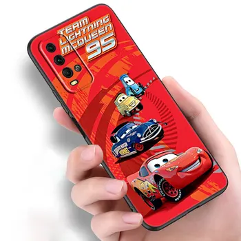Disney Cars Черен Калъф За телефон Redmi 10A 10В 9А 9В 9T 8A 7A K20 S2 Xiaomi Mi 8 9 10T 9T Pro 9SE A1 A2 A3 Lite Калъф Изображение 2