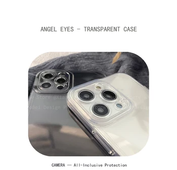 Сладък Калъф за Телефон Genshin Impact Klee Qiqi Angel Eyes за iPhone 14 13 12 11 Pro Max Mini Kawaii 2022 Нов Креативен Прозрачен Калъф Изображение 2