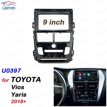 Автомобилен Аксесоар е 2 Din 9 Инча Радио Фризовая DVD GPS MP5 Панел Рамка за Toyota Vios Yaris Авто Климатик 2018 + Монтиране на Табло Комплект