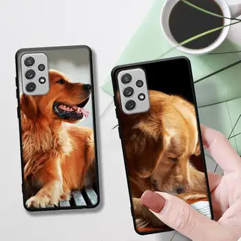 BuDuCoost Сладък голдън ретривър куче Калъф за Телефон Samsung Galaxy A91 A80 A72 73 A52 53 A70 A41 A32 А21 A22S A42 Калъфи за Телефони