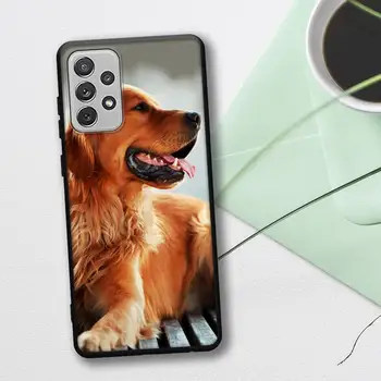BuDuCoost Сладък голдън ретривър куче Калъф за Телефон Samsung Galaxy A91 A80 A72 73 A52 53 A70 A41 A32 А21 A22S A42 Калъфи за Телефони Изображение 2