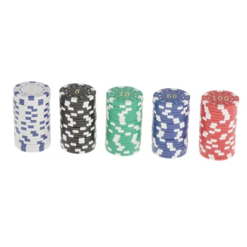 Жетони за игра на покер 100шт, Многоцветен набор от чипове за покер, подходящ за mahjong / покер / забавления на партита Изображение 2