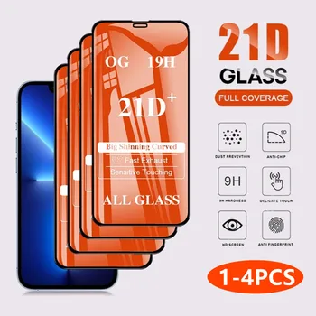 21D Закалено Стъкло За iphone 11 Pro Max X XR XS Защитно фолио за екран за iPhone 12 13 mini 12pro 13pro Max SE 2020 6 7 8 Plus Стъкло