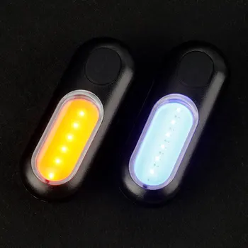 Под наем 2 цвят на светлината 1 лампа COB LED 5 режима с паметта на режима на Вътрешна Акумулаторна литиево-литиева батерия Подседельный щифт и щипка за колан Изображение 2
