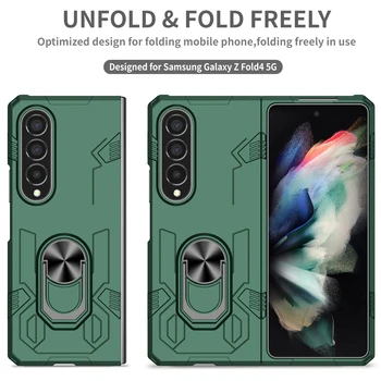 Поставка с Кольцевым Притежател на Точен Калъф с Деколте за Samsung Galaxy Z Fold 4 5G Fold3 Fold 2 3 Fold4 Fold2 покрива със защита от падане Изображение 2