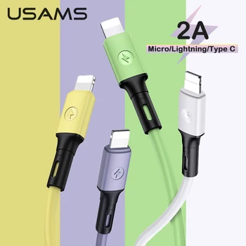 USAMS U52 1 m 2A Кабел за Пренос на Данни Type C Micro USB Кабела на телефона, за Huawei сега вход Xiaomi