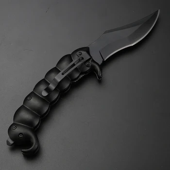 Открит сгъваем нож, черна боя, къмпинг multi energy EDC нож, джобен нож за оцеляване Изображение 2