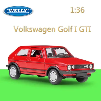 WELLY Леене Под Налягане 1:36 Отстъпи на Volkswagen Golf GTI Класическа Симулация на VW Модел Автомобил Сплав Колата Метална Играчка Кола За Дете Подарък Колекция
