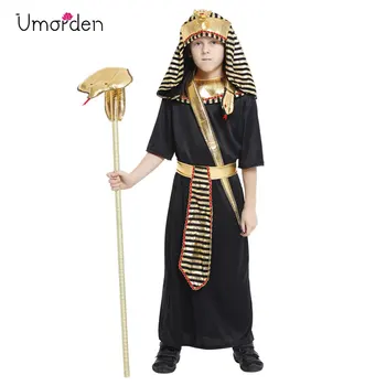 Umorden/Детски костюм на Краля на Пурима на Хелоуин, Фантазия на Фараона на Египет, Cosplay, Детска Египетски традиционни дрехи За момчета Изображение 2