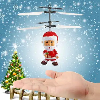 Летящ индуктивен Мини Радиоуправляеми безпилотни самолети Коледен бащата на Дядо Коледа RC хеликоптер подаръци магически коледен подарък SRC Самолет за деца, момчета Изображение 2