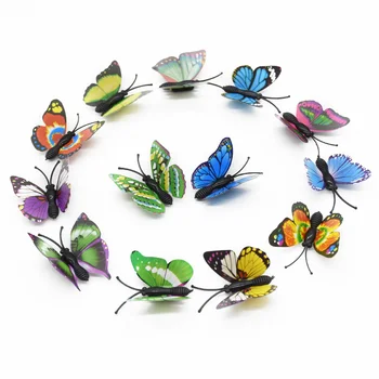 20 Парчета Изкуствена Пеперуда Аксесоари за Декорация на Дома Прическа Стикери за Стена Diy Кутия Бонбони за Фон на Стените Изображение 2