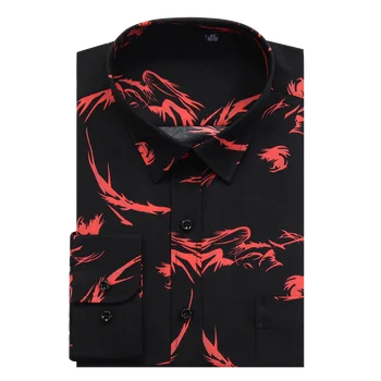 Мъжки модни свободна риза в голям размер, с класически принтом SHAN BAO, пролетта марка 2022, младежта бизнес ежедневни риза с дълги ръкави Изображение 2