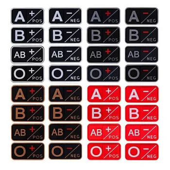 PVC Означение на Кръвна Група Кука Контур Ивици A + B + AB + O + A-B-AB-O-Гумени Икони Многоцветен Издател на POS NEG за Външни Съоръжения