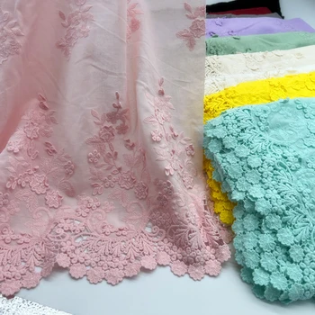 Нова памучен цветна триизмерна плат с бродерия, полите в стил Лолита, плат за дрехи, украса за дома завеса с ширина 1,3 м