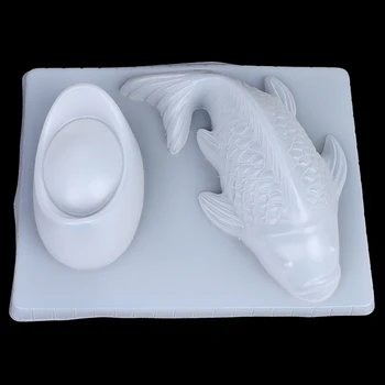 Направи си САМ Щастливо богатство 3D Koi Риба Шаран Yuanbao Плесен Пластмасови Желе Ръчно изработени Захарно Форма Муссовый Торта с Пудинг Шоколад Форма За Печене