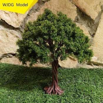 1 бр. зелена модел на дърво с височина 15 см/17 см/20 см/25 см, строителен пясък, материали за занаяти. умален модел