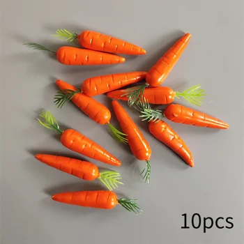 10ШТ Великденски Декорации за Доставка Моделиране Мини Моркови Пяна Моделиране Зеленчуци Моркови Децата, Подарък за Великден Домашен Декор