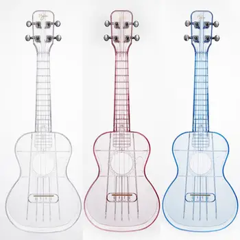 21 inches Ukulele 4 Strings Music Development ABS Transparent Ukelele Mini Guitar Ukelele ukulele музикален инструмент укулели Изображение 2