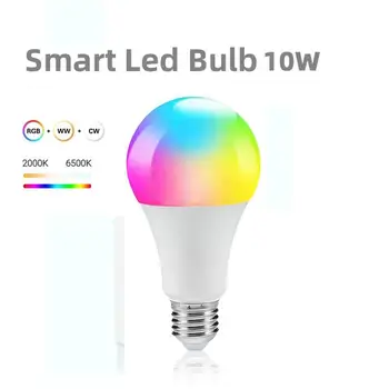 Bluetooth E27 Led Интелигентна Лампа на Hristo Smart RGB Лампа Ампула Led Лампа за Самоснимачката Лампа с Регулируема Яркост 110 В На 220 В Цвета на 15 Вата Домашна Функция Миг E2K2 Изображение 2