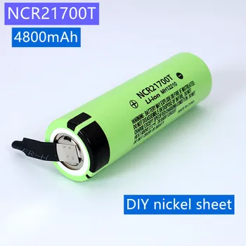 3.7 V NCR21700T 4800mAh Li-lonBatterie 21700 15A 5C Rate Entladung Ternären Elektrische Auto Lithium-batterien САМ Nickel Blätter