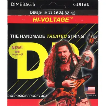 Струни за електрическа китара DR Strings, подпис на Dimebag Darrell, Преработени никелированные струни, DEV-9 DBG-9/46 DBG-10