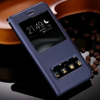 Висококачествен Горещ Флип Изключително Тънък Кожен Калъф С Обзорным Прозорец За Huawei Honor 9 Luxury Phone Cover Изображение 2