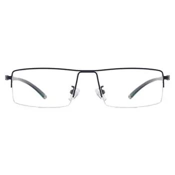 Метална Половината От Правоъгълни Рамки Мъжки Големи Очила В Рамка, Предписани Очила, Оптични Лещи За Късогледство Четене Напредва Изображение 2