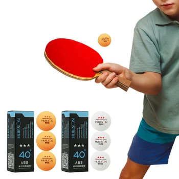 3 Точка 3-Звездни 40+ Премия топки за пинг-понг Разширено Тренировъчен Топка за Тенис на маса ABS Materal Traning Топка за Практикуване на 24BD