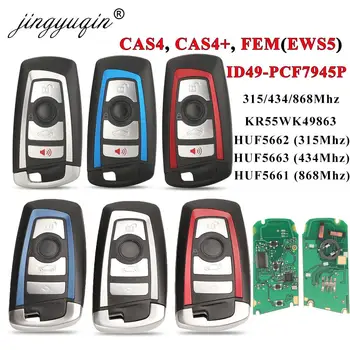 jingyuqin 315/433/868 Mhz Умно Дистанционно Ключ KeylessGo За BMW 3 5 7 серия 2009-2016 CAS4 F Система Ключодържател KR55WK49863 pcf7945