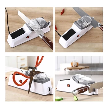 Професионален USB Електрически Воденичен Камък За Ножове, Острилка За Ножици, Регулируем Острилка За Кухненски Ножове, Заточване на Инструмента Изображение 2