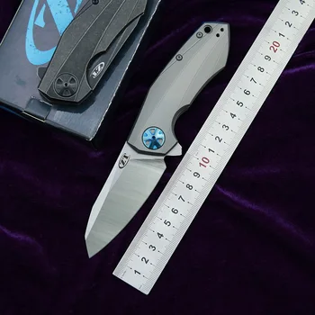 LEMIFSHE 0456 0456BW Сгъваема титановая дръжка Лагери Флипер ловен лагер Джобен Инструмент За Оцеляване EDC D2 нож кухненски нож