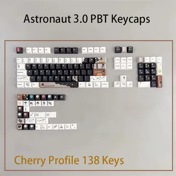 Капачки за ключове Astronaut 3.0 PBT Настройват Механична Клавиатура, Слот Капачки за Комбинации Череша Профил 61 64 68 И 84 87 980 Ключовете, Определени Космически Полет Изображение 2